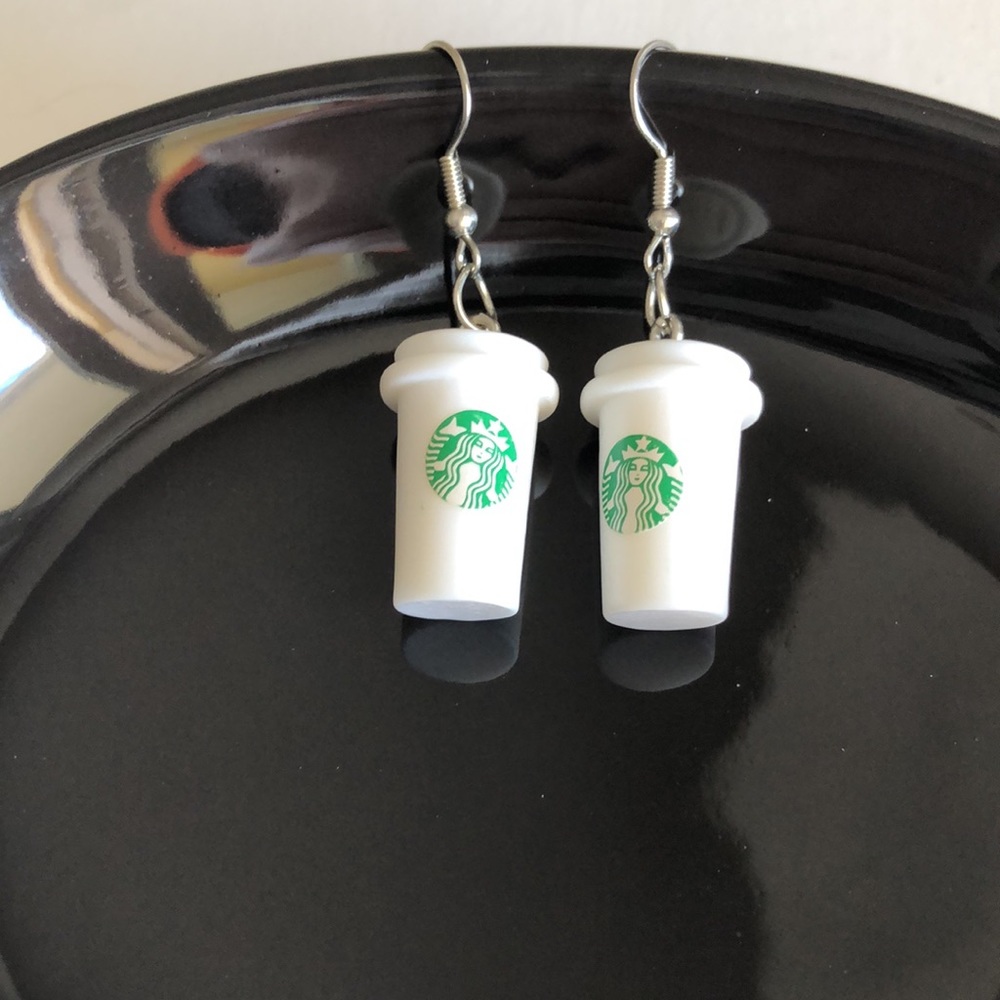 Starbucks Coffee Lovers Fashion Earrings - Picture 7 of 9